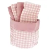 Outlet Cesta con Secababitas Vichy Rosa Personalizable Secababitas|Organizadores De Baño