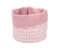 Outlet Cesta con Secababitas Vichy Rosa Personalizable Secababitas|Organizadores De Baño