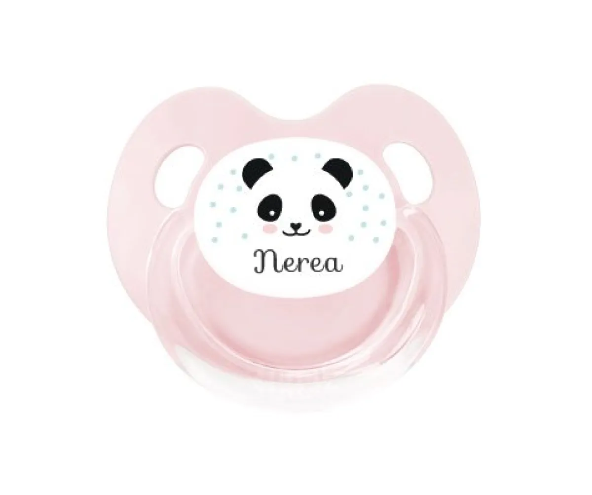 Chupetes Con Dibujos^Tutete Retro Chupete Personalizado Retro Rosa Panda