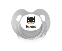 Chupetes Con Dibujos^Tutete Retro Chupete Personalizado Retro Gris Héroe