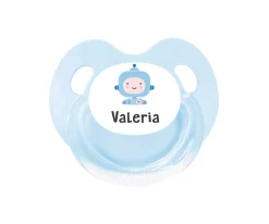 Chupetes Con Dibujos^Tutete Retro Chupete Personalizado Retro Azul Robot
