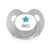 Chupetes Con Dibujos^Tutete Retro Chupete Personalizado Retro Gris Estrella