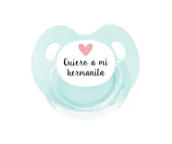 Best Chupete Retro Aqua Quiero a mi Hermanita Chupetes Amor|Chupetes San Valentin
