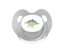 Chupete Retro Gris Dinosaurio Colecciones Vuelta Al Cole|Chupetes Con Diseños