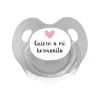 Clearance Chupete Retro Gris Quiero a mi Hermanita Chupetes Amor|Chupetes San Valentin