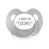 Clearance Chupete Retro Gris Te Quiero con Locura Regalos Para Papá|Chupetes Amor