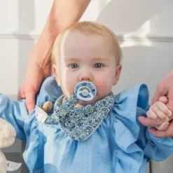 Chupeteros^Bibs Liberty Chupetero Chamomile Lawn Baby Blue