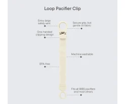 Chupeteros^BIBS Chupetero Loop Cip Ivory