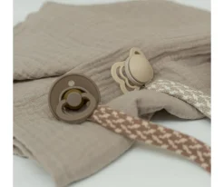 Chupeteros^BIBS Chupetero Trenzado Pale Butter/Ivory