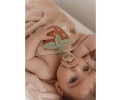Outlet Chupetero Muselina Fresa Niños Juguetes Bebé 6 Meses|Chupeteros