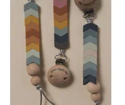 Chupeteros^The Cotton Cloud Chupetero Silicona Chevron Azul