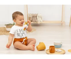 Chupeteros^The Cotton Cloud Chupetero Silicona Chevron Azul