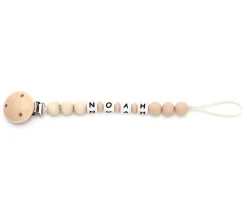 Chupeteros^Mami Me Mima Chupetero Silicona Personalizado Eco Beige