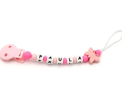 Chupeteros^Tutete Chupetero Silicona Personalizado Mariposa Fucsia