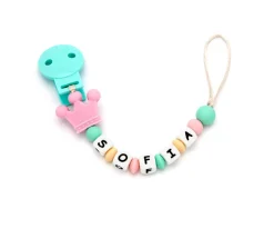 Chupeteros^Tutete Chupetero Silicona Personalizado Princess Pink