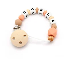 Chupeteros^Tutete Chupetero Silicona Personalizado Natural Peachy