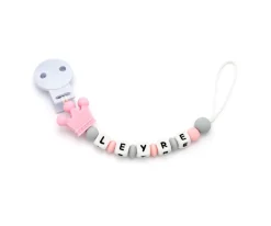 Chupeteros^Tutete Chupetero Silicona Personalizado Prince Sweet Pink