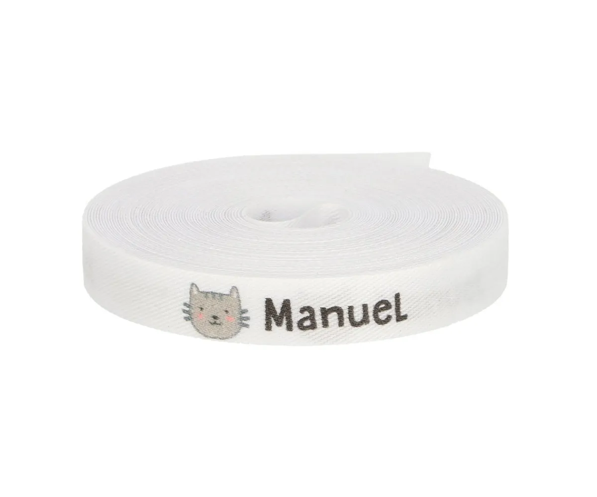 Clearance Cinta Marca Prendas Personalizada Gato Cintas Marca Prendas|Colecciones Vuelta Al Cole