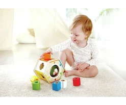 Juguetes Para Niños De 18 Meses^Hape Clasificador de Formas Wooden Wonder