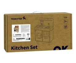 Cocinitas De Juguete^Así Toys Cocina de Madera con Accesorios Beige