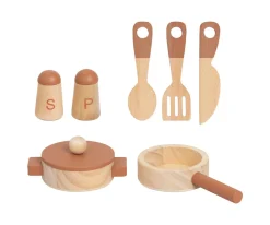 Cocinitas De Juguete^Así Toys Cocina de Madera con Accesorios Beige