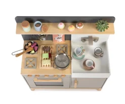 Hot Cocina de Madera Linum Gris Cálido/Natural Niños Cocinitas De Juguete|Juegos De Imitación
