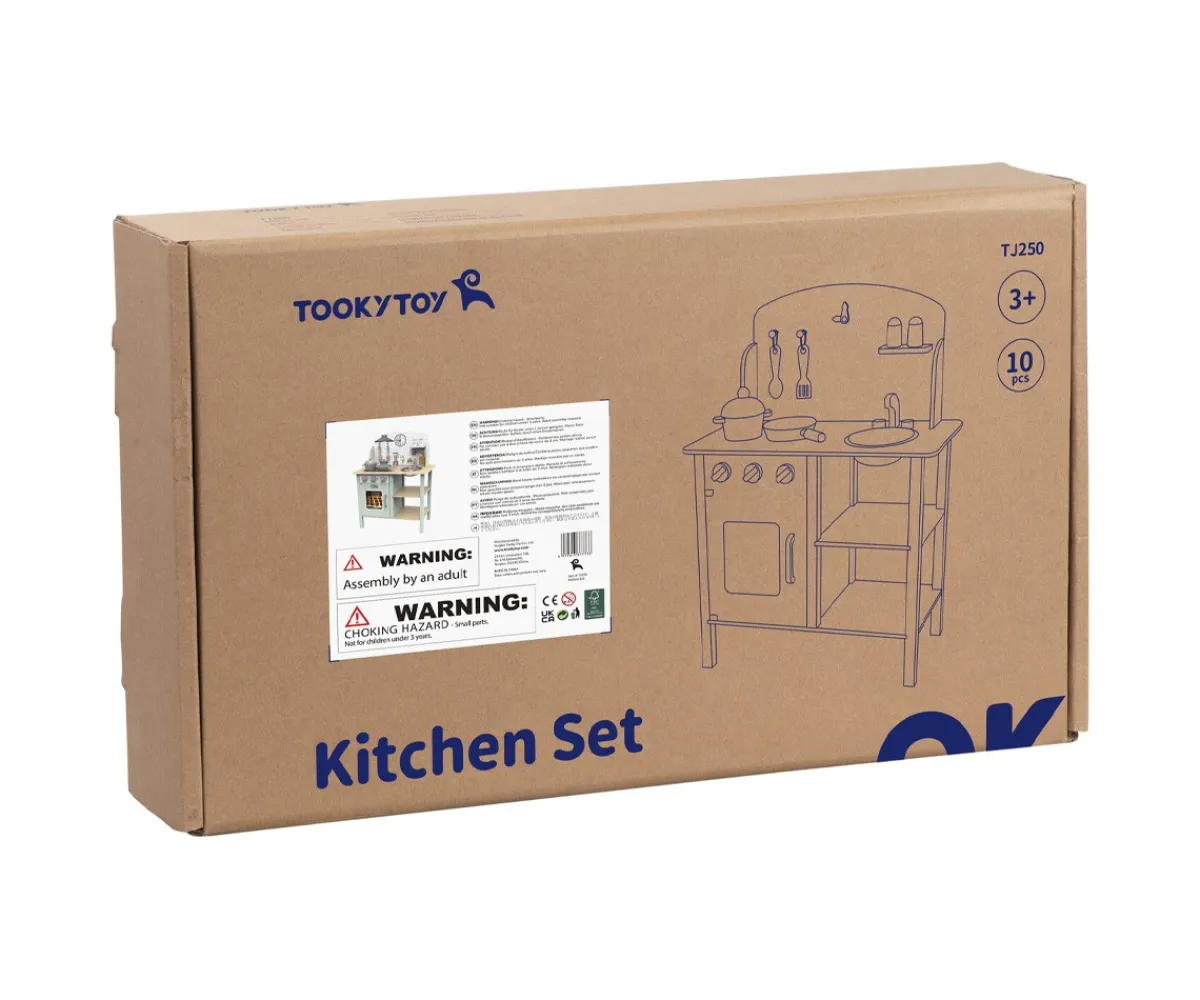 Cocinitas De Juguete^Así Toys Cocina Verde con Accesorios