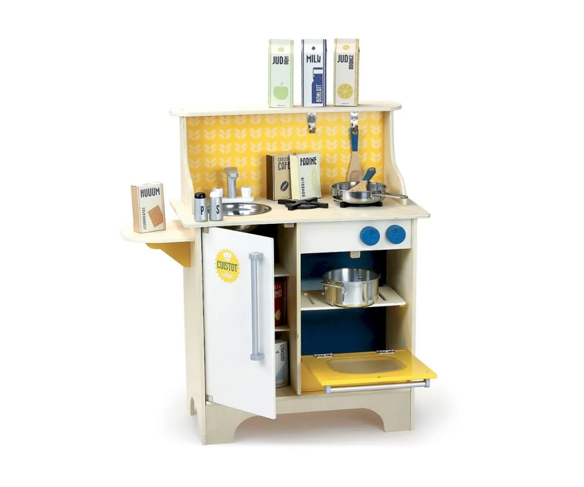 Outlet Cocinita de Madera Mostaza Niños Cocinitas De Juguete|Juguetes Niños 3 Años