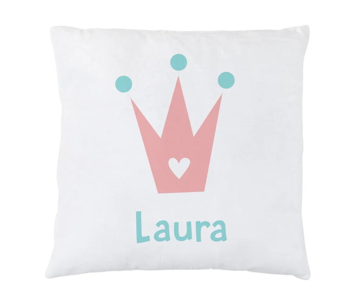 Cojines Infantiles^Tutete Cojín Personalizado Corona Rosa