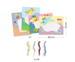 Online Collage Lana y Velcro con Gorro Niños Manualidades Para Niños|Juguetes Niños 5 Años