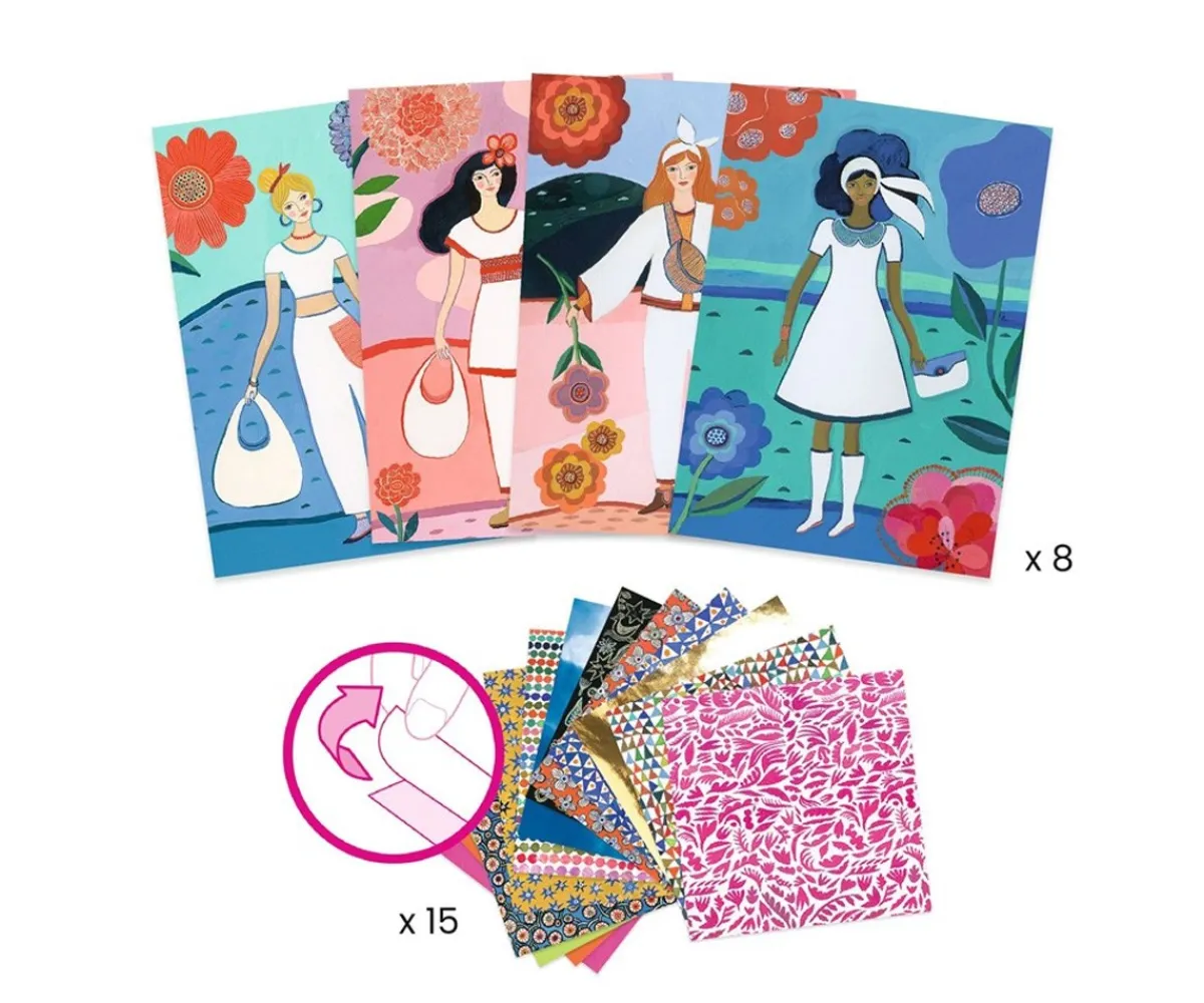 Manualidades Para Niños^Djeco Collage Moda WAX