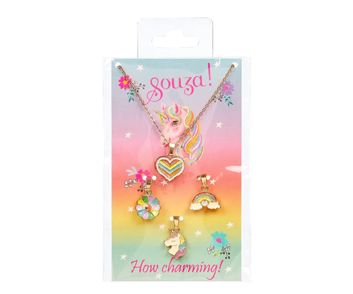 New Collar Unicornio + 3 Charms Niños Juguetes Niños 4 Años|Juguetes Niños 5 Años