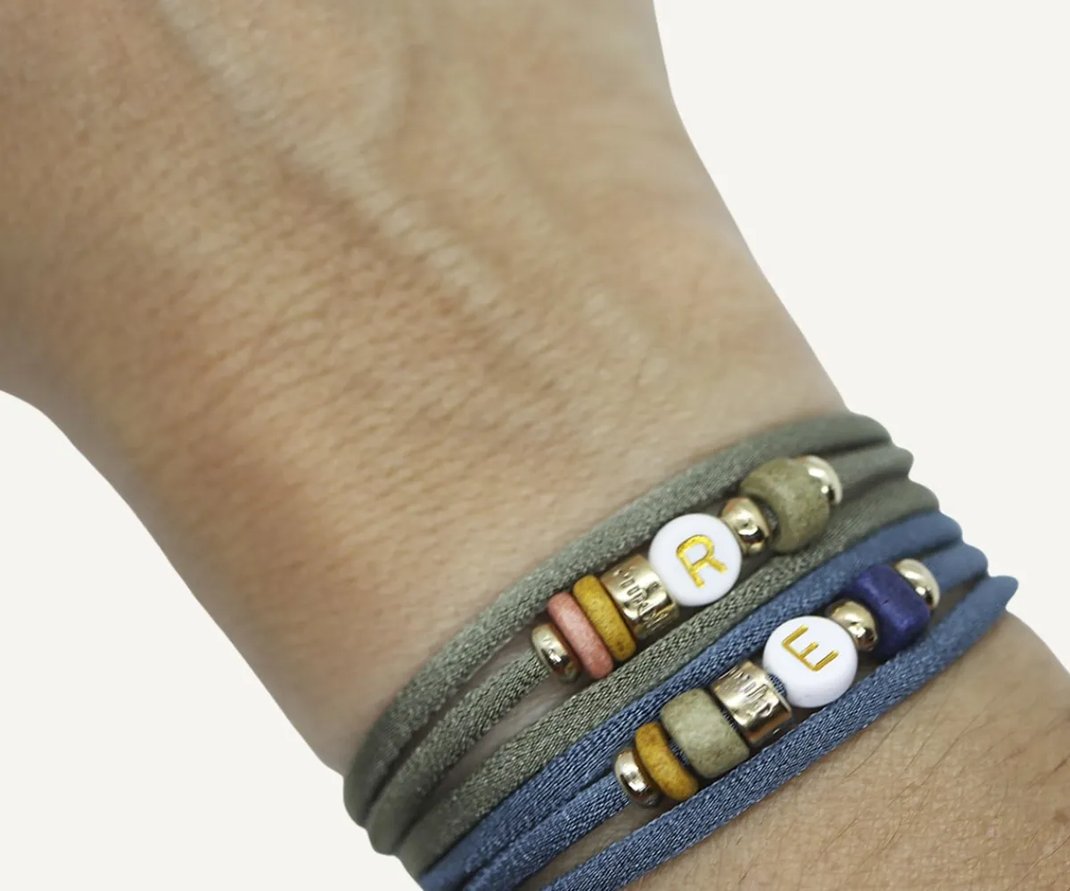 Discount Collar-Pulsera Dué Kaki Pulseras Con Nombre|Moda Mamá