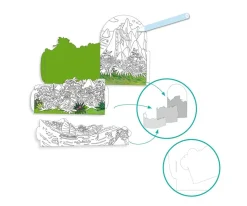 New Colorear Diorama En La cima De La Isla Niños Manualidades Para Niños|Puzzles Para Niños