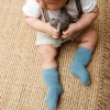 Gateo^GoBabyGo Combo Box Calcetines Suela Antideslizante Algodón Dark Grey Melagne, Dusty Blue, Navy Blue