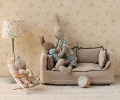 Peluches^Maileg Conejo Micro Arena con Traje de Punto Rosa