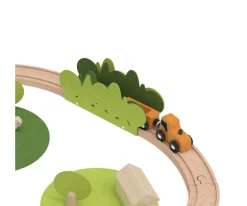 Juguetes Niños 3 Años^Classic world Conjunto de Trenes de Madera Naturaleza