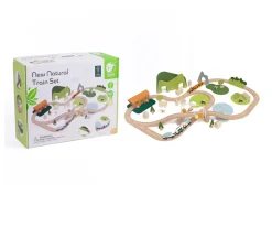 Juguetes Niños 3 Años^Classic world Conjunto de Trenes de Madera Naturaleza