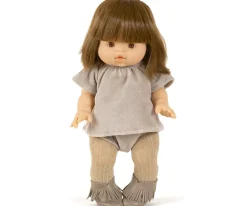 Accesorios Para Muñecas^Minikane Conjunto Top y Braguita Terciopelo Gris Perla para Muñeco Gordis