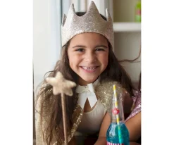 Disfraces Para Niños^Great Pretenders Corona Lentejuelas Gold