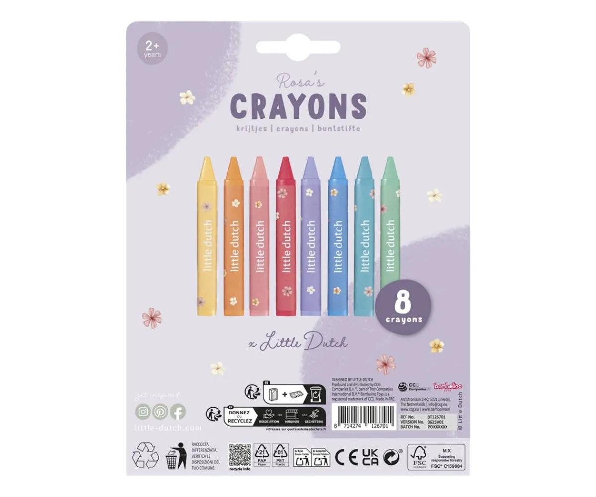 Manualidades Para Niños^Little Dutch Crayones de Cera Rosa