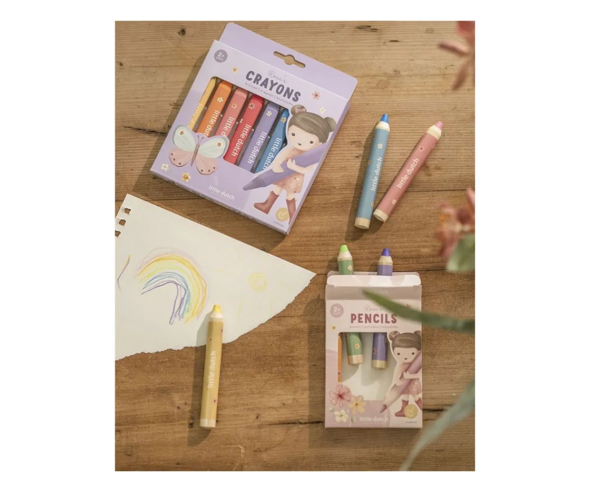 Manualidades Para Niños^Little Dutch Crayones de Cera Rosa