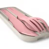 Cubiertos Pocket Biodegradables Blush Vajilla Infantil|Comer Al Aire Libre