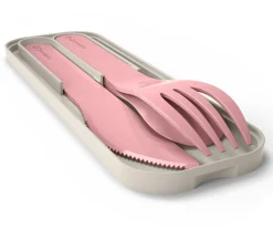 Cubiertos Pocket Biodegradables Blush Vajilla Infantil|Comer Al Aire Libre