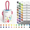 Manualidades Para Niños^MiDeer Cubo de 24 Crayones Silky Secado Rápido, Suaves y Lavables
