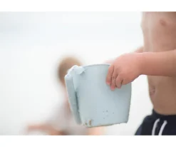 Juguetes De Playa^Scrunch Cubo de Playa de Silicona Azul Pastel