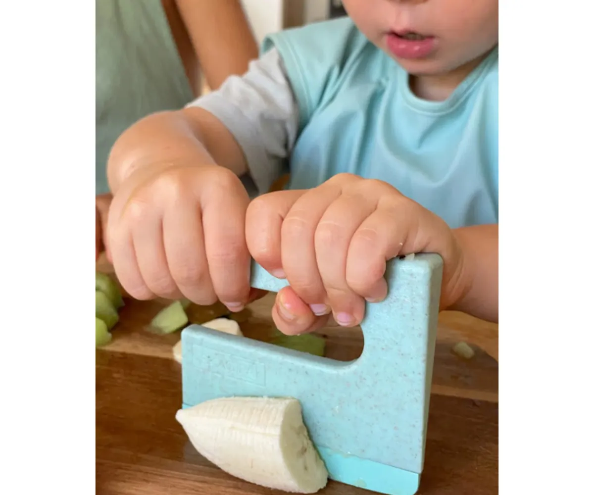 Outlet Cuchillo Seguro para Niños KLYV Blue Cornflower Cubiertos Infantiles|Baby Led Weaning