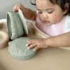 Vajilla Infantil^Miniware Cuenco de Silicona con Tapa y Ventosa Sage