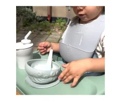 Vajilla Infantil^Miniware Cuenco de Silicona con Tapa y Ventosa Sage
