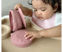Vajilla Infantil^Miniware Cuenco de Silicona con Tapa y Ventosa Rasberry